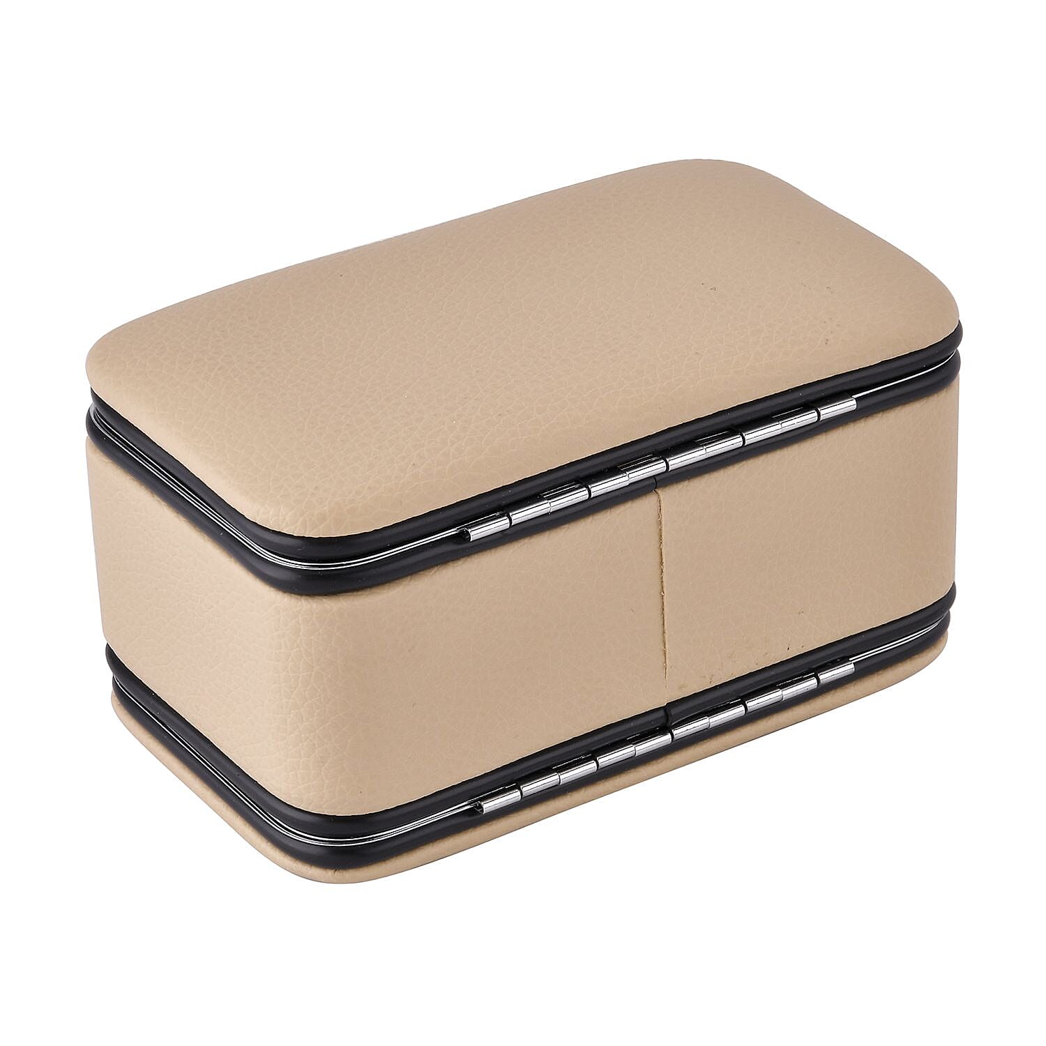 Jewellery Organizer with 6 Manicure Set and 1 Crystal Studded Bracelet (Size 7.50) - Beige