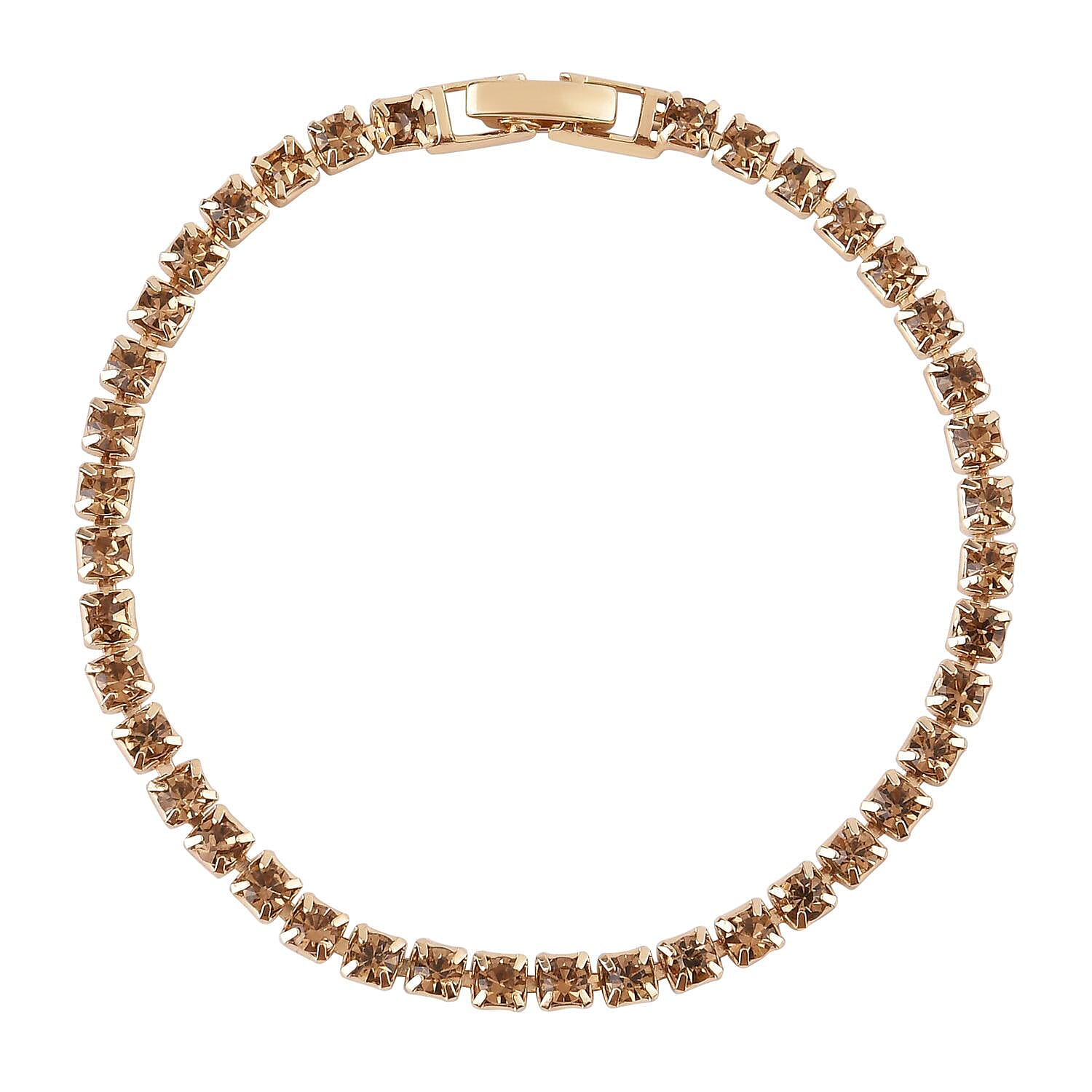 Jewellery Organizer with 6 Manicure Set and 1 Crystal Studded Bracelet (Size 7.50) - Beige