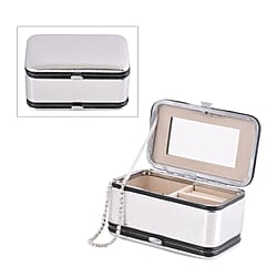 Mega Deal-  Jewellery Organizer with 6 Manicure Set with a  Bracelet (Size 7.5 cm) - Red