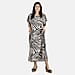 Closeout Deal 100% Viscose Camel Stripe Print Maxi Kaftan (One Size 8-20)