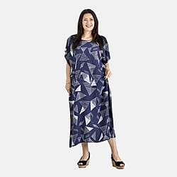 Closeout Deal 100% Viscose Camel Stripe Print Maxi Kaftan (One Size 8-20)