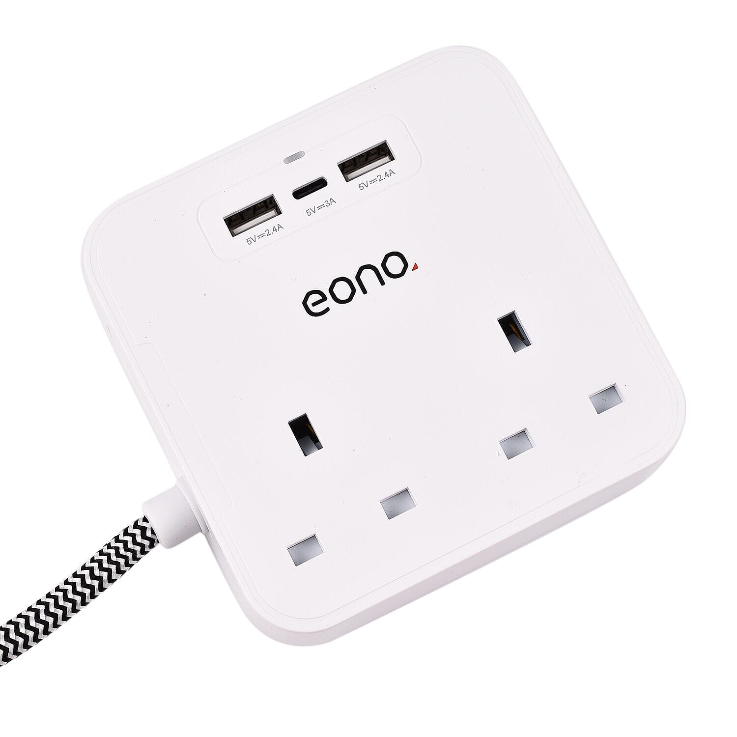 Close Out Deal - Extension Lead with USB (Cable Length - 180 cm)- White