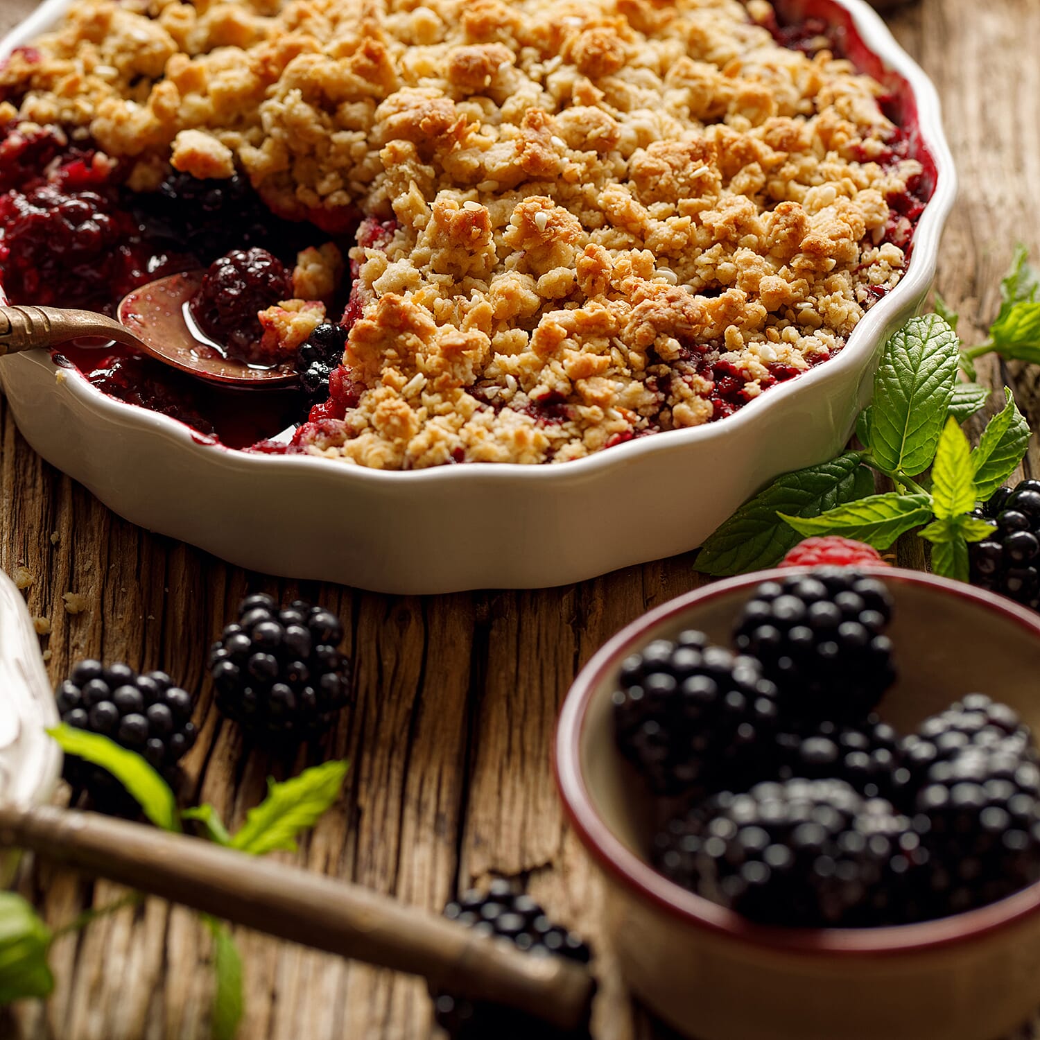 Pair of Tumbling Blackberry 9cm pots with Hanging Baskets
