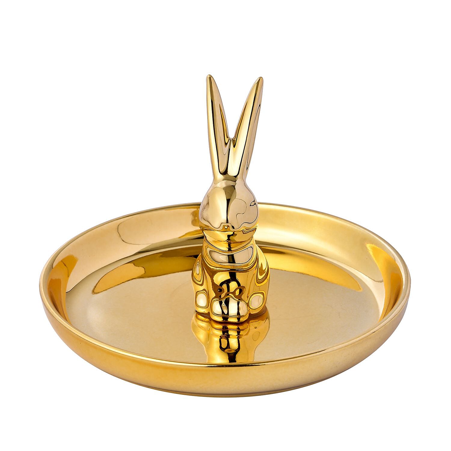 Rabbit Jewellery Organiser (Size 13x13x8 cm) - Gold