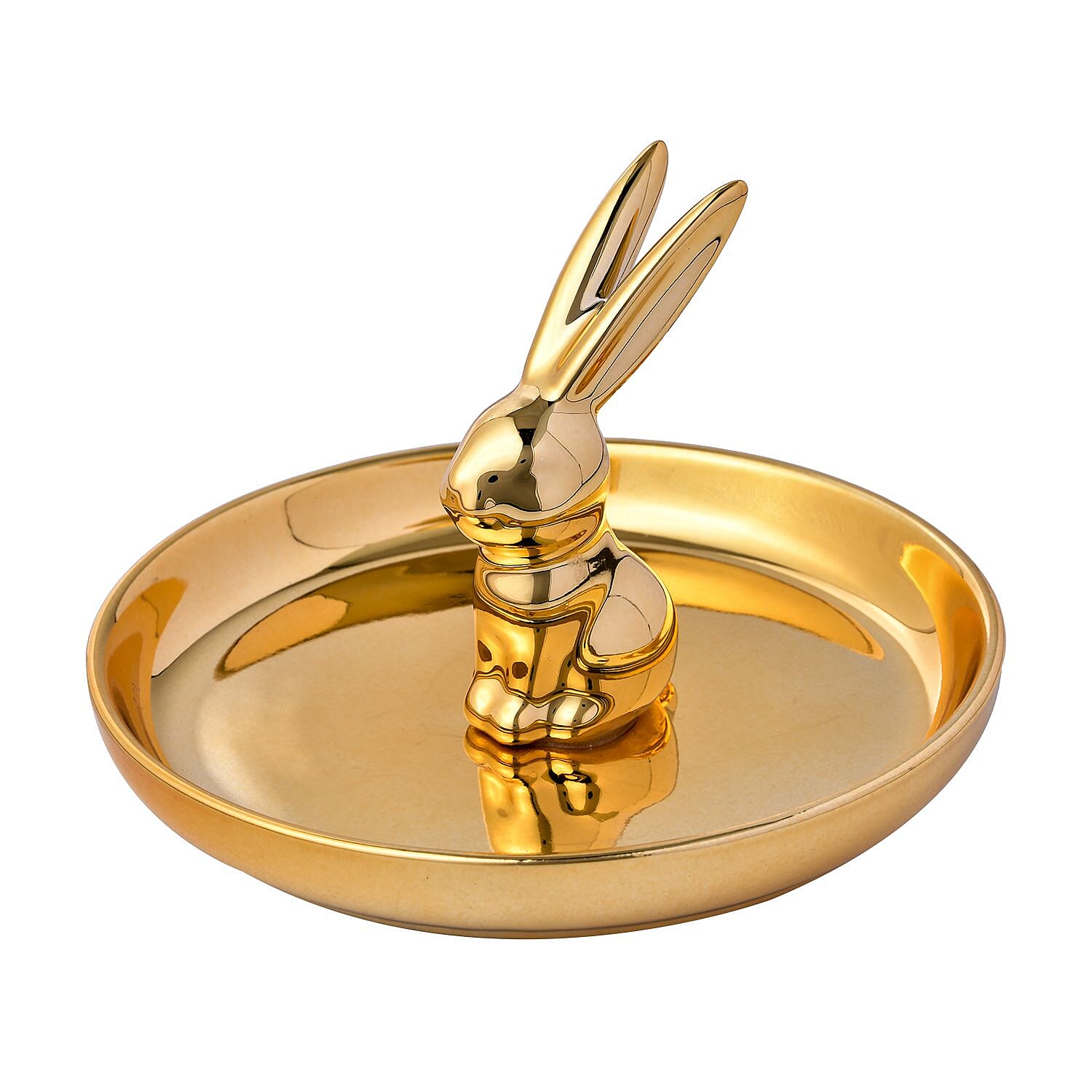 Rabbit Jewellery Organiser (Size 13x13x8 cm) - Gold