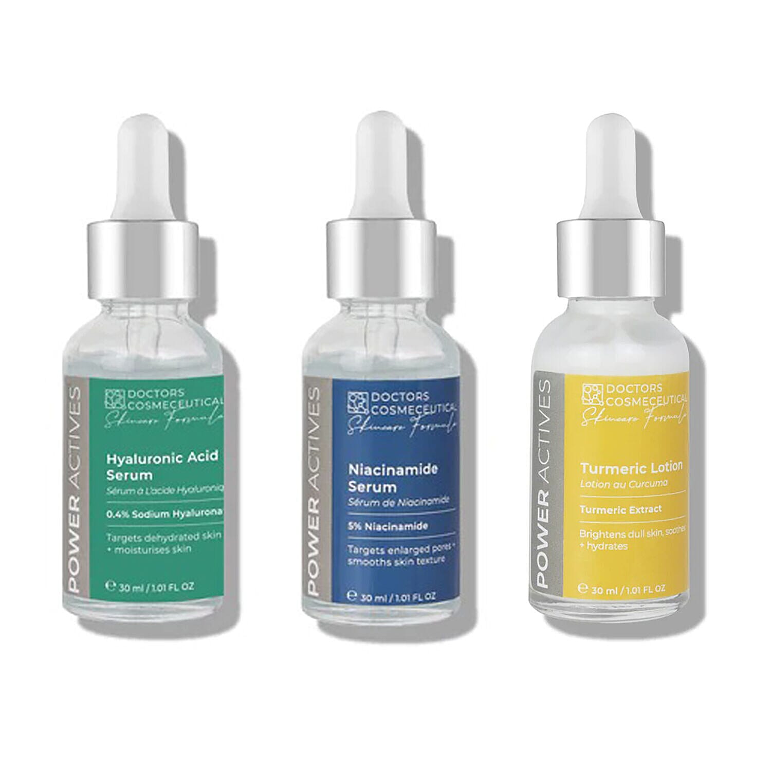 Doctors Formula - Hero Hydrator - Naicinamide Serum, Hyaluronic Acid Serum and Turmeric Lotion - 30ml