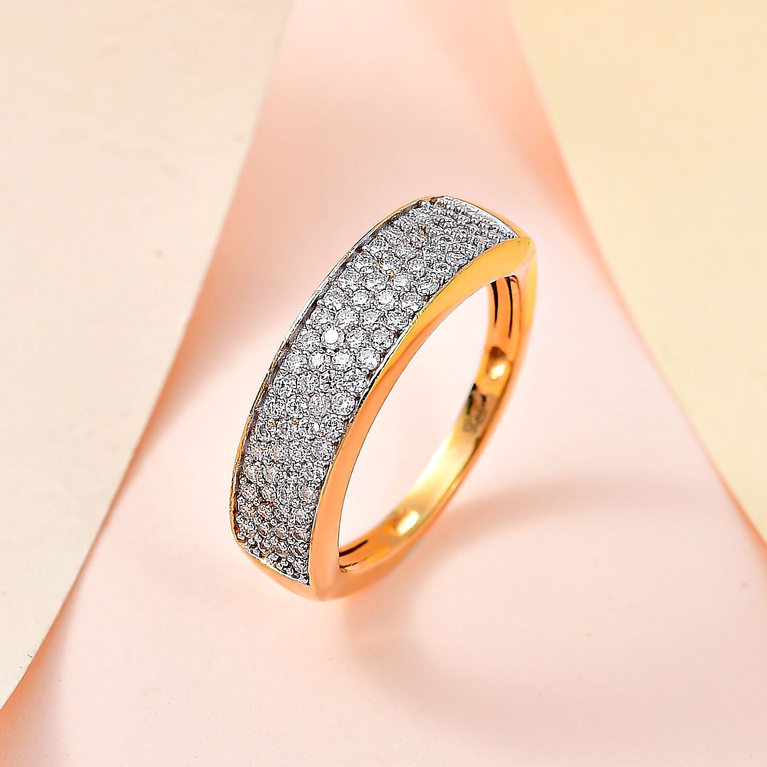 Moissanite Band Ring in Sterling Silver