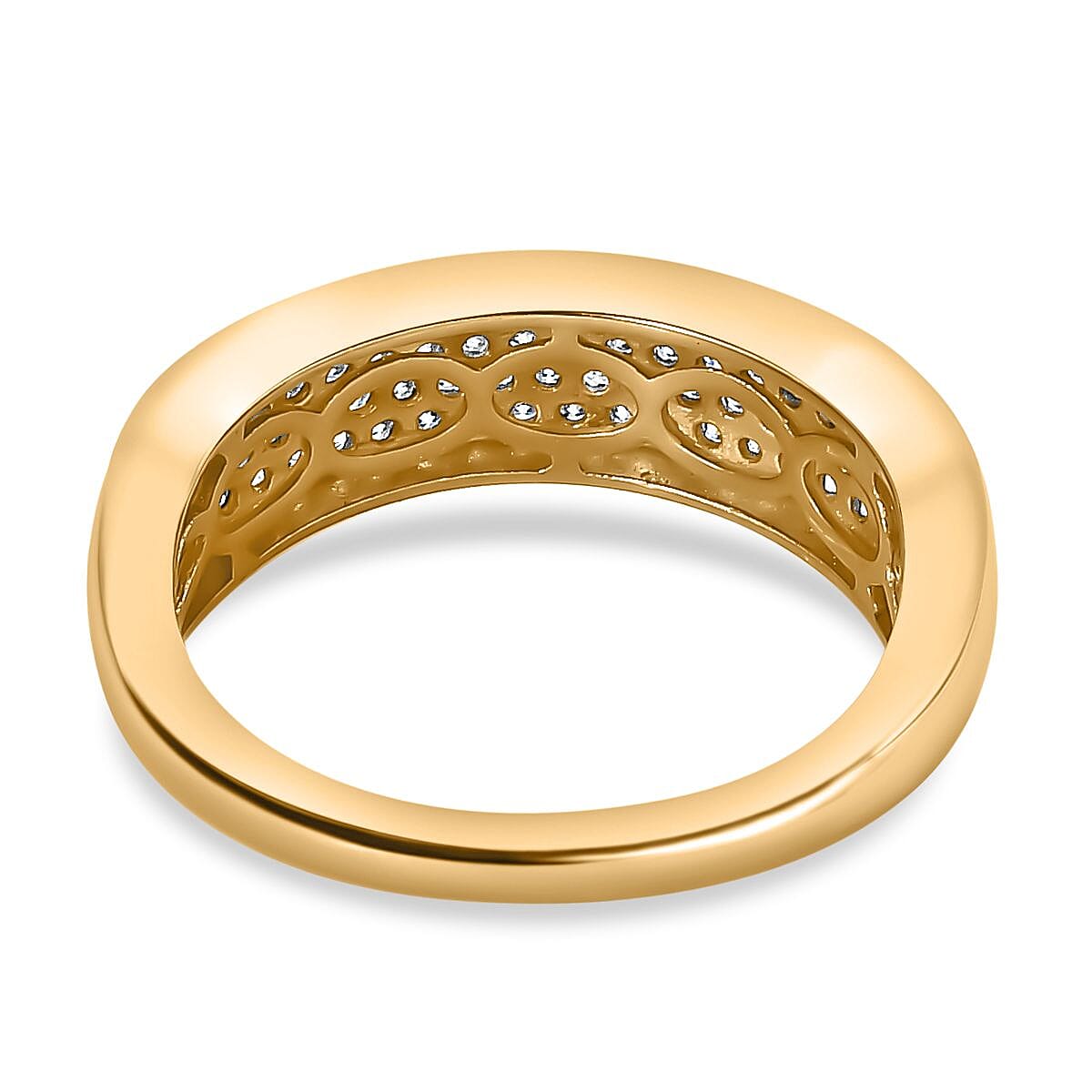 Moissanite Band Ring in Sterling Silver