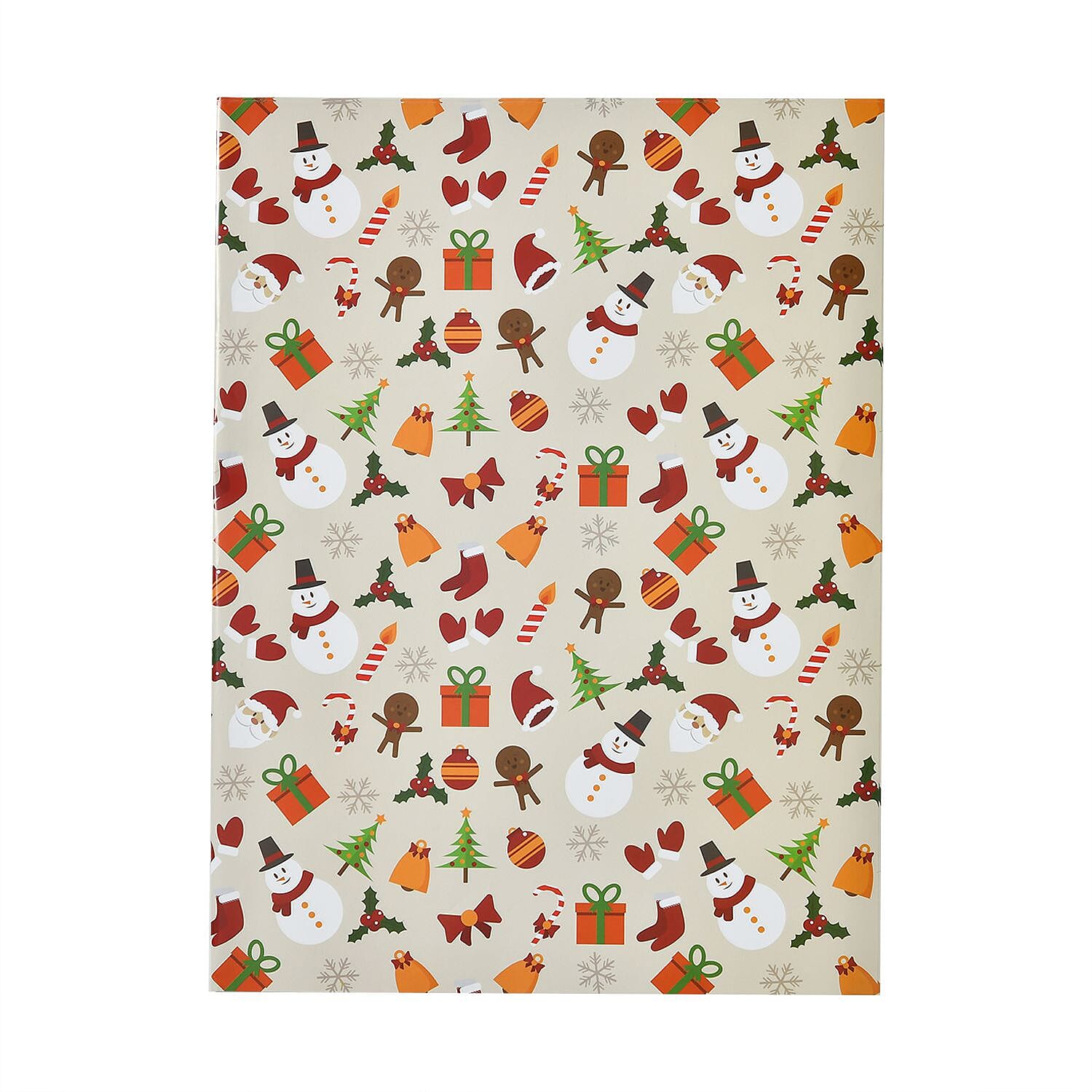 Set of 40 Pieces (10 Pieces x 4 Styles) Wrapping Papers (Size - 74x51 cm) - Multi