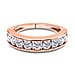 Moissanite Half Eternity Ring in Sterling Silver