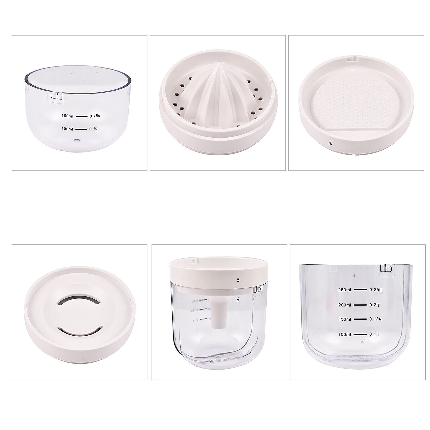 Nutrifresh 6 in 1 Multifunction Cups (Size 19x8 cm) - Orange