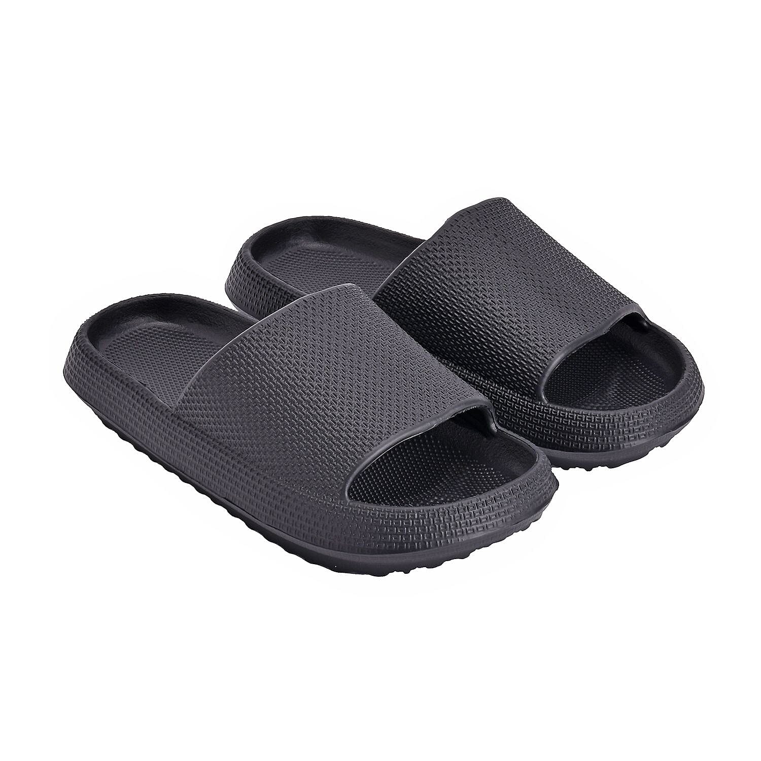 Eva Slippers for Men & Women (Size UK 3-4) - Black