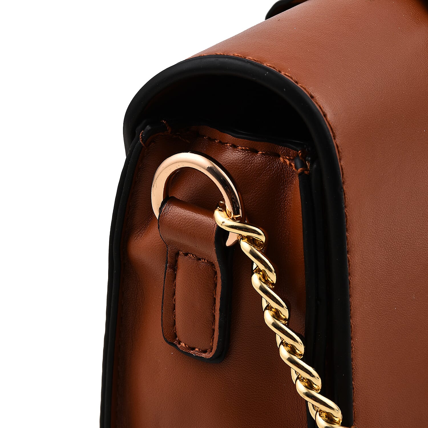 Hong Kong Closeout -Florence Frill Detail Handbag with Shoulder Strap (Size 21x14x7 cm) - Burgundy