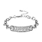 White Crystal Bracelet (Size - 7.5) 0.01 ct 0.010 Ct.