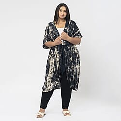 TAMSY Tie Dye Kimono  - Black