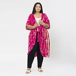 TAMSY Tie Dye Kimono  - Black