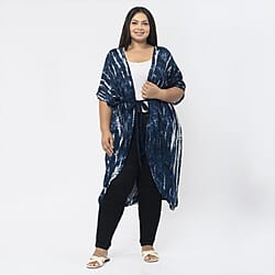 TAMSY Tie Dye Kimono  - Black