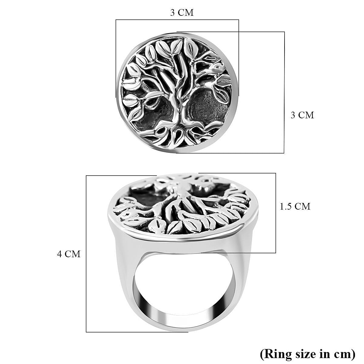 Sterling Silver Tree of Life Ring