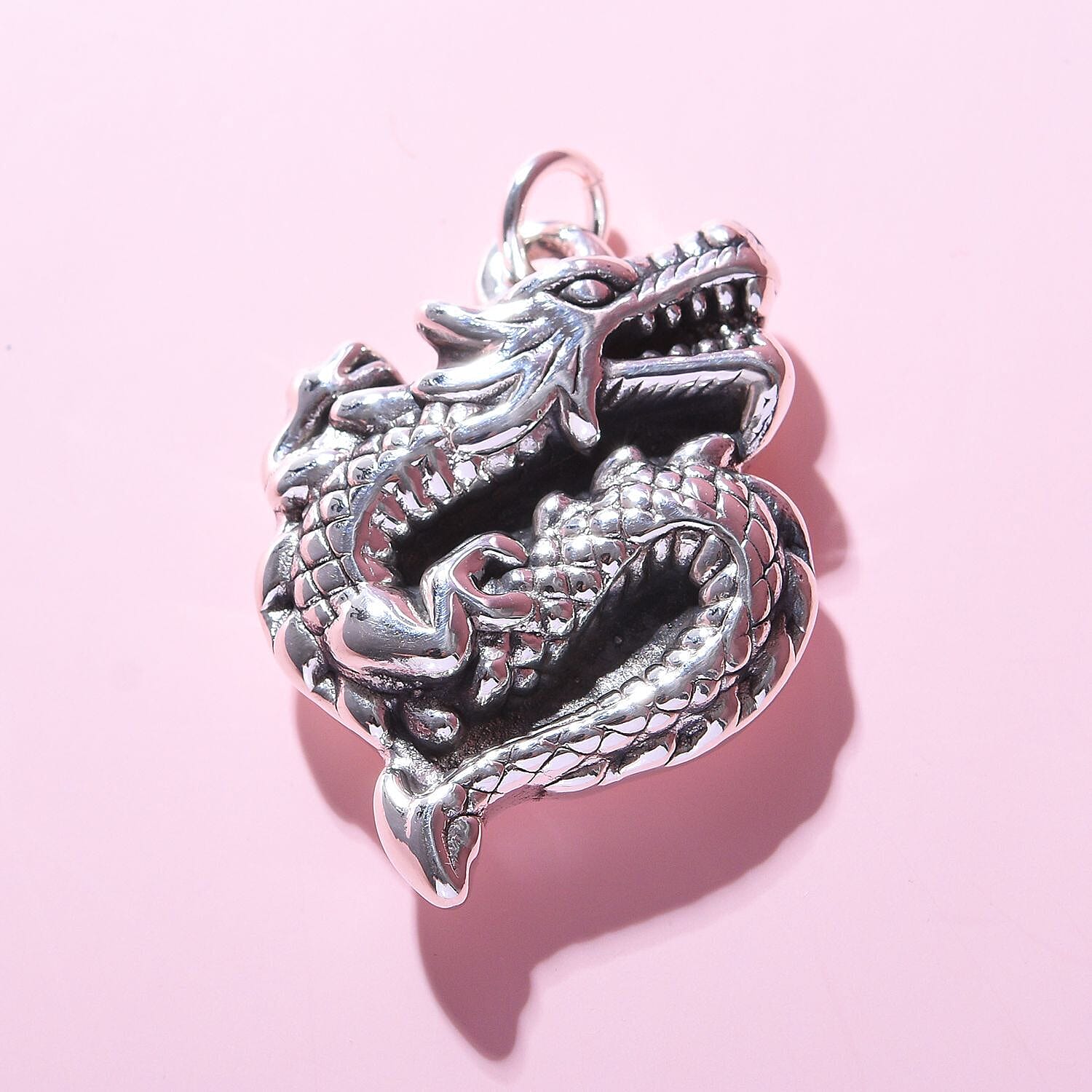 Sterling Silver Dragon Pendant, Silver Wt 6 Gms