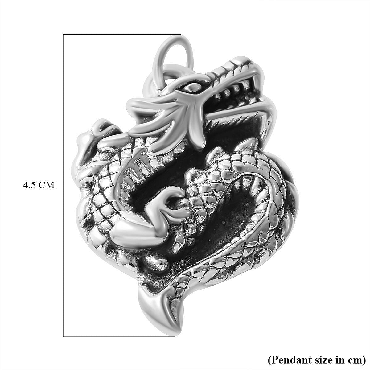 Sterling Silver Dragon Pendant, Silver Wt 6 Gms