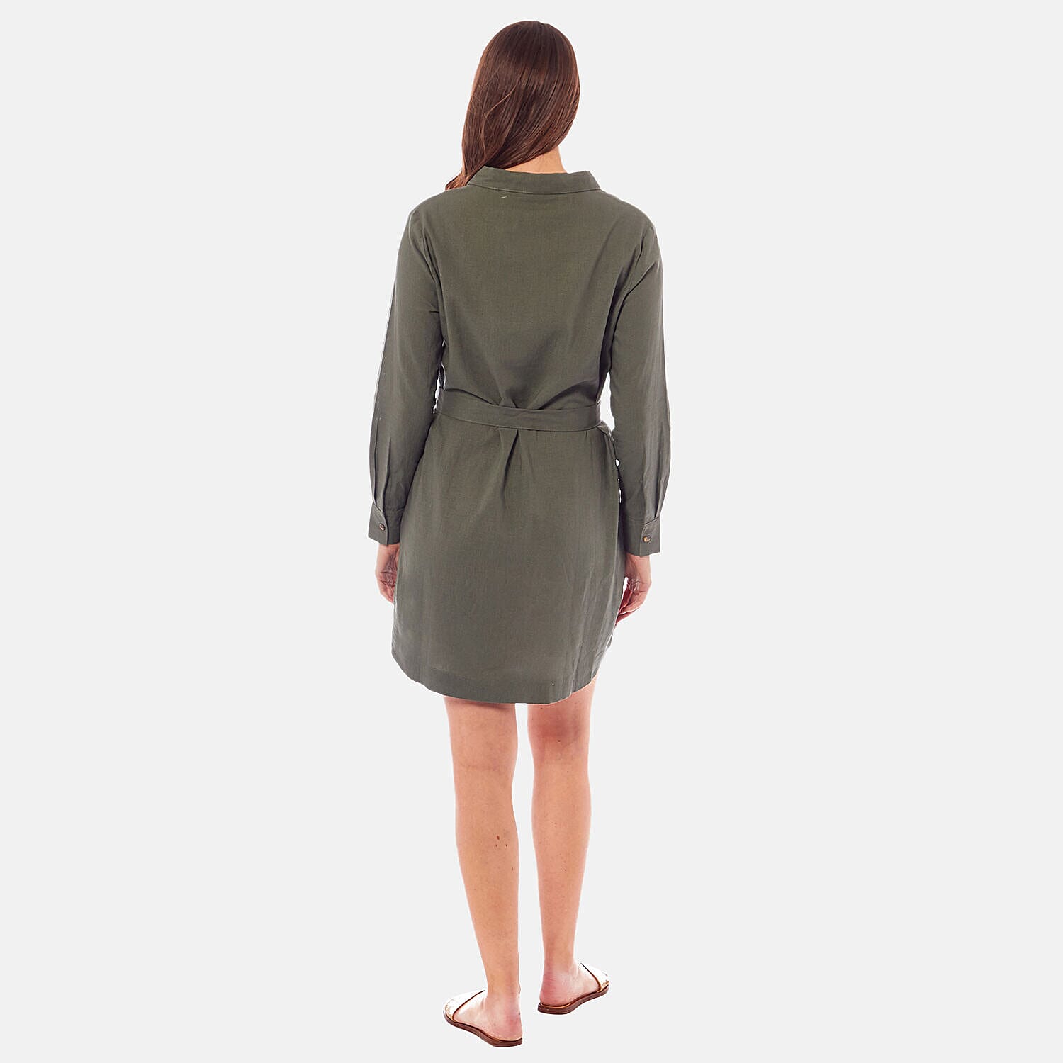 Linen Dress (Size 1x1 cm) - Navy