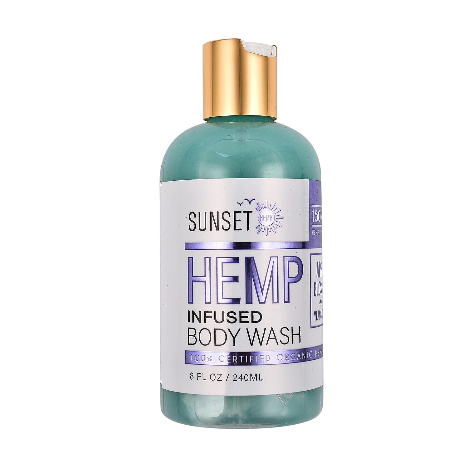 Sunset : Hemp Infused Body Wash 150MG - Apple Blossom & Ylang Ylang 240ml