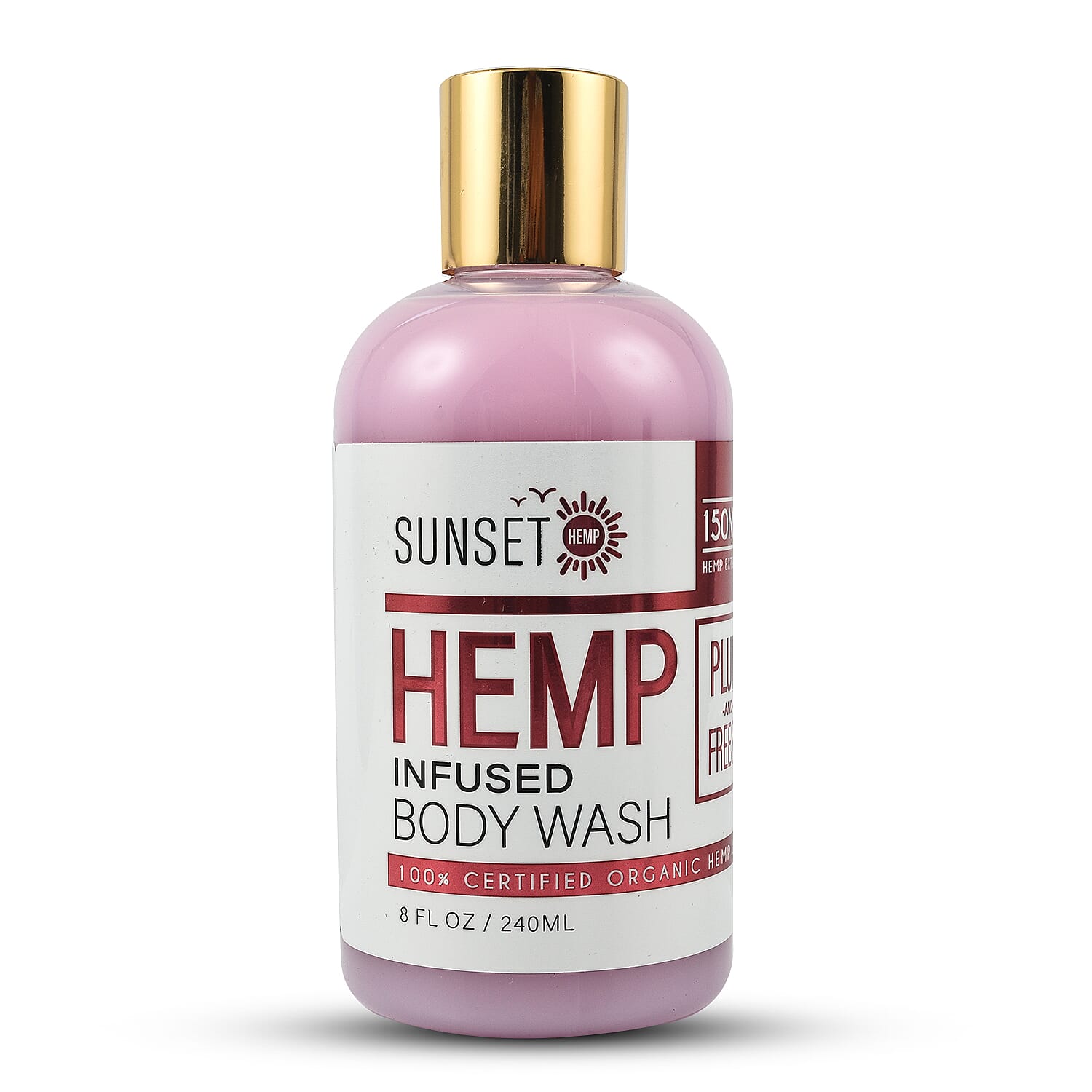 Sunset - Hemp Infused Body Wash 150mg - Plum - Freesia 240ml