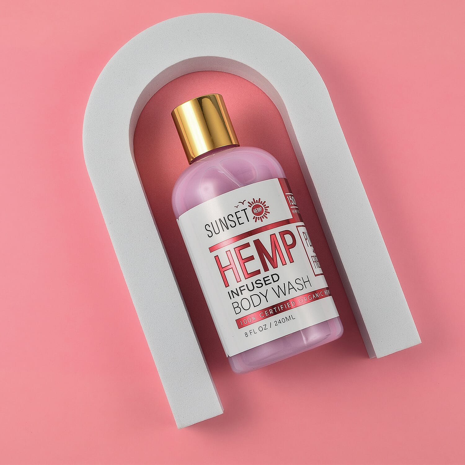 Sunset - Hemp Infused Body Wash 150mg - Plum - Freesia 240ml