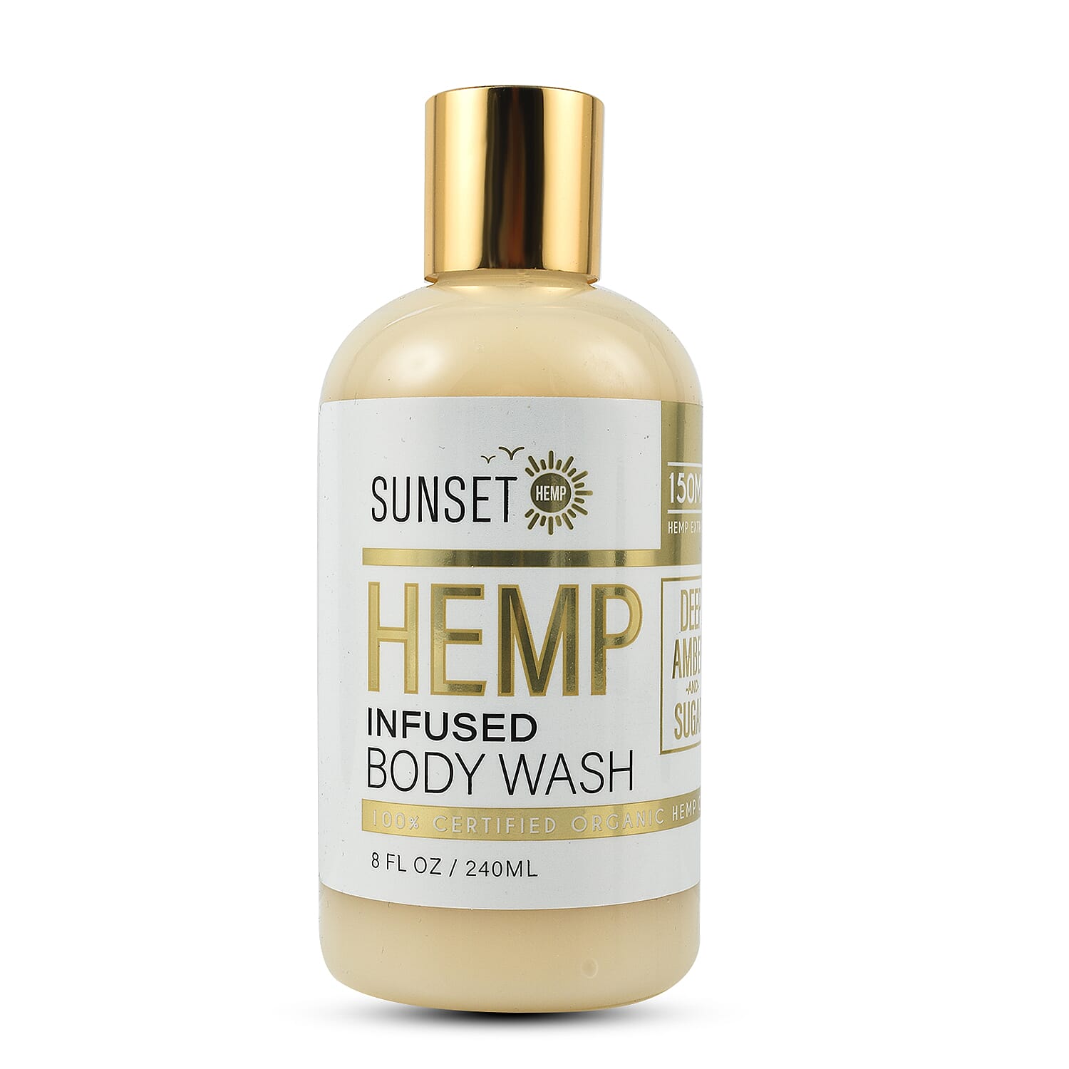 Sunset - Hemp Infused Body Wash 150mg -Deep Amber & Sugar 240ml