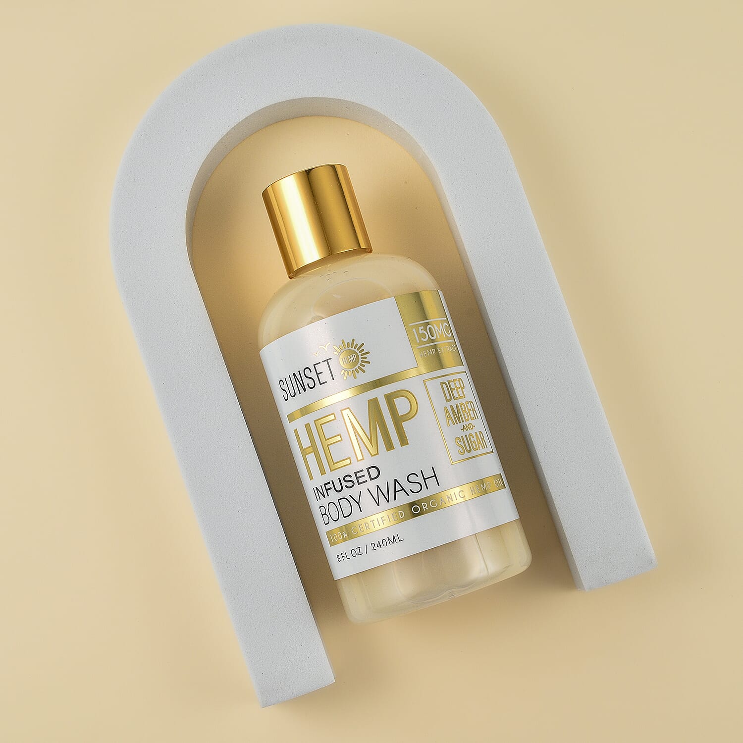 Sunset - Hemp Infused Body Wash 150mg -Deep Amber & Sugar 240ml