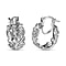 Diamond Hoop Earrings in Platinum Overlay Sterling Silver 0.010 Ct.