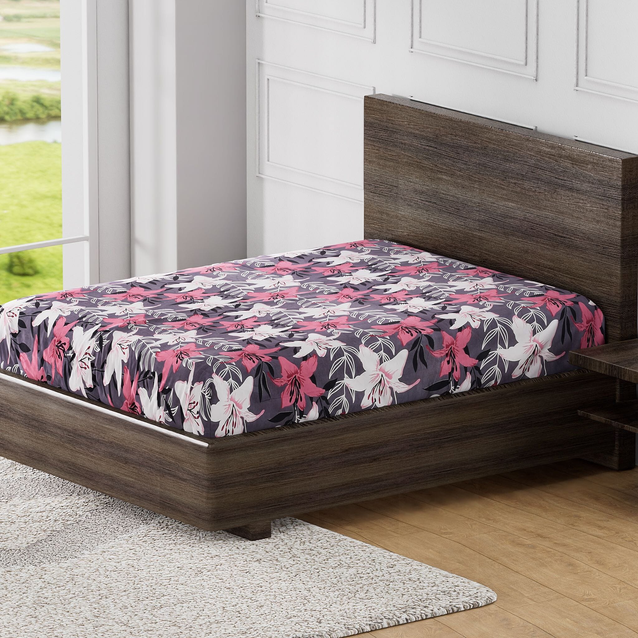 Cotton Solid Sheet (Size 200x1 cm) - Blue & Blue