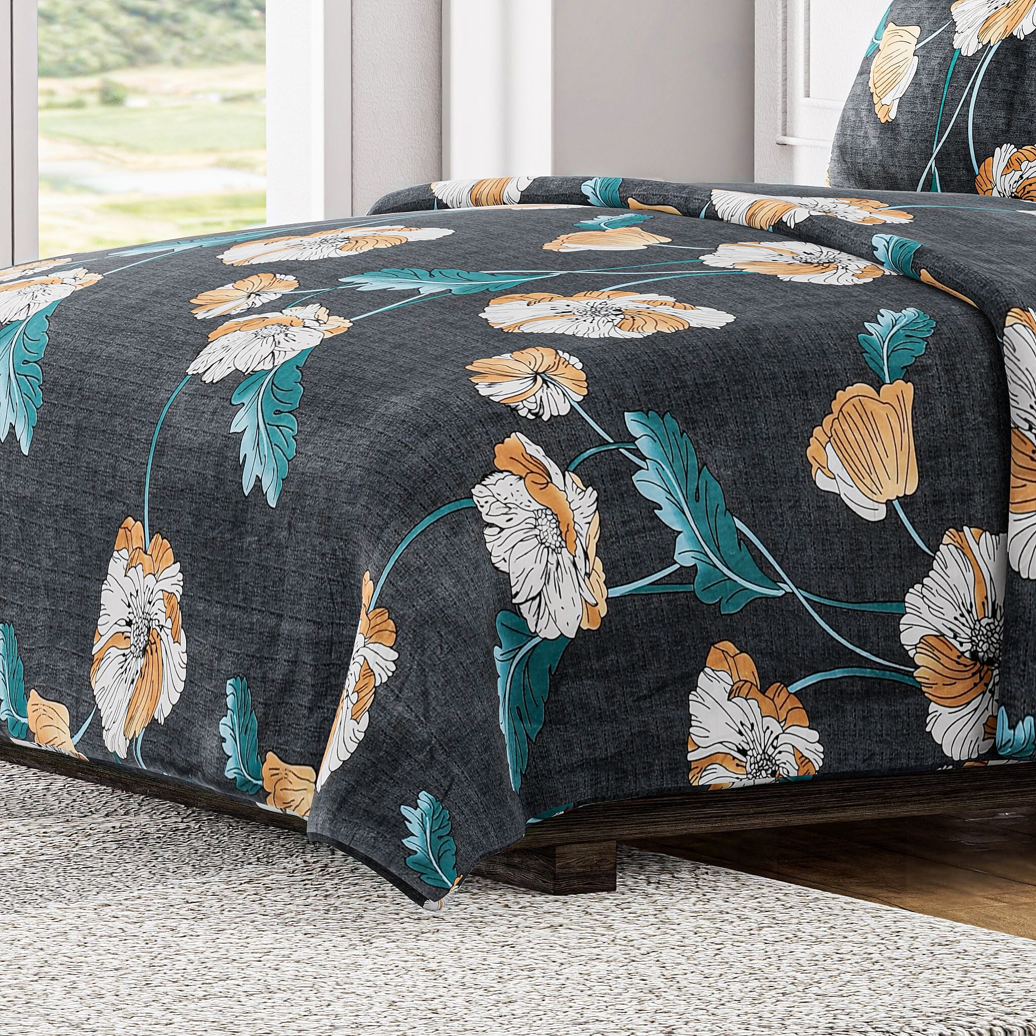 Cotton Solid Sheet (Size 200x1 cm) - Blue & Blue