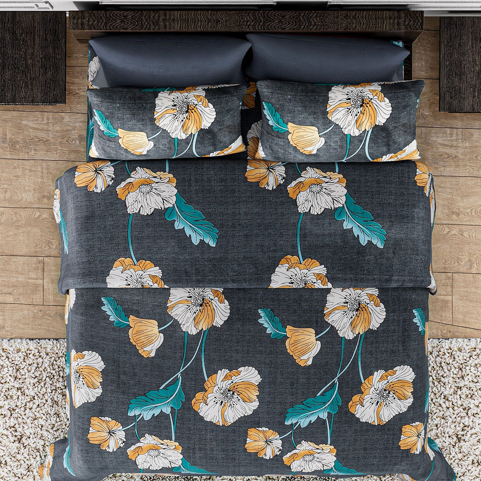 Cotton Solid Sheet (Size 200x1 cm) - Blue & Blue