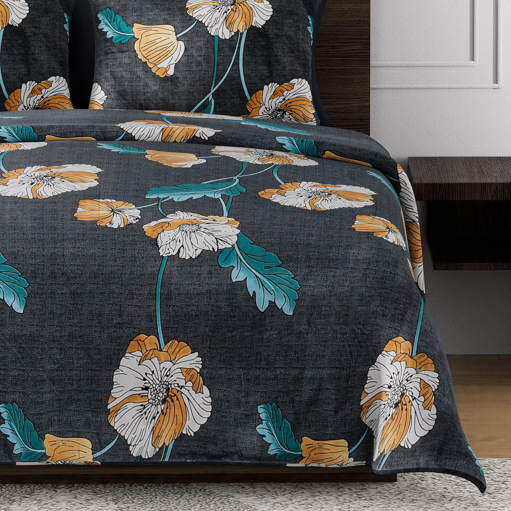 Cotton Solid Sheet (Size 200x1 cm) - Blue & Blue