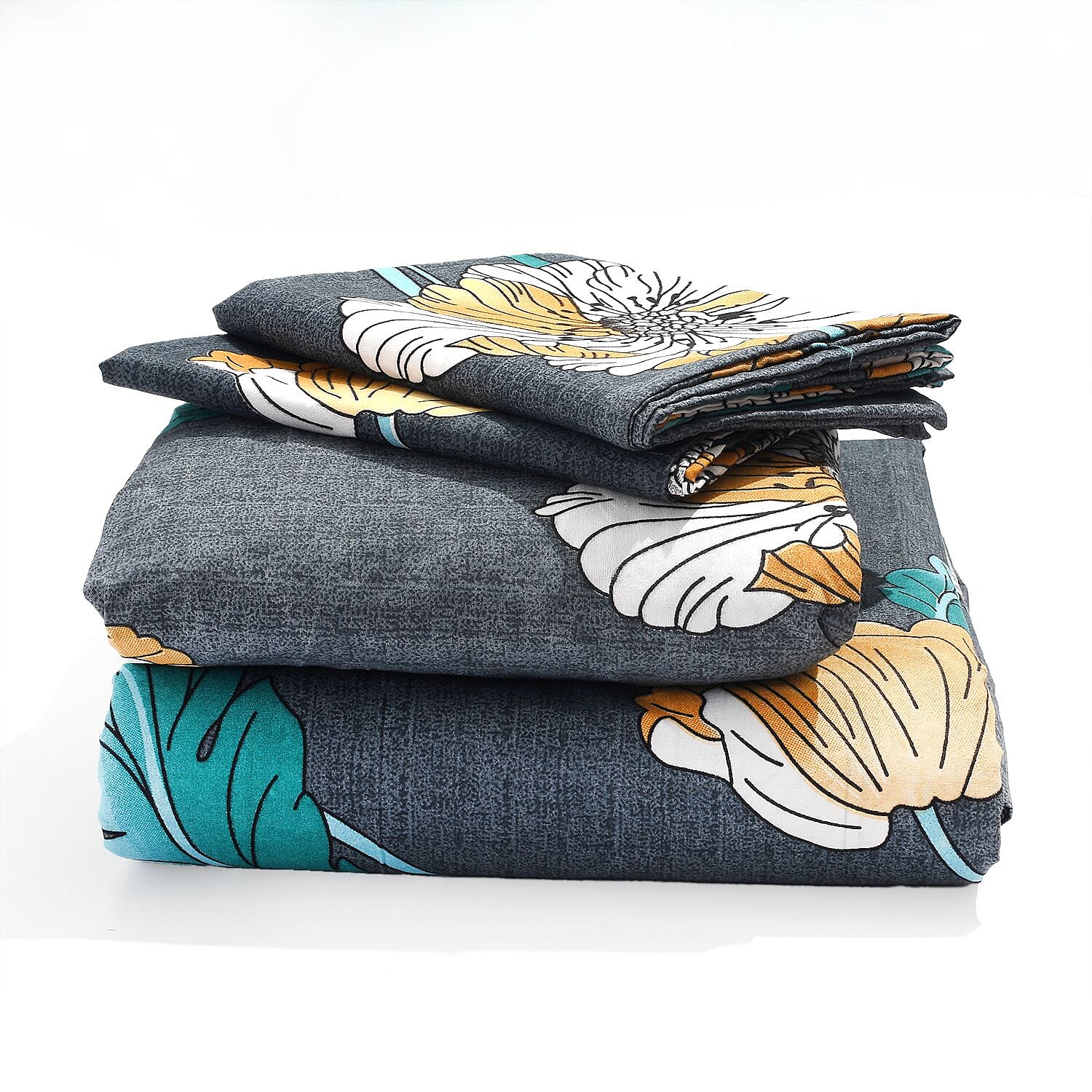 Cotton Solid Sheet (Size 200x1 cm) - Blue & Blue