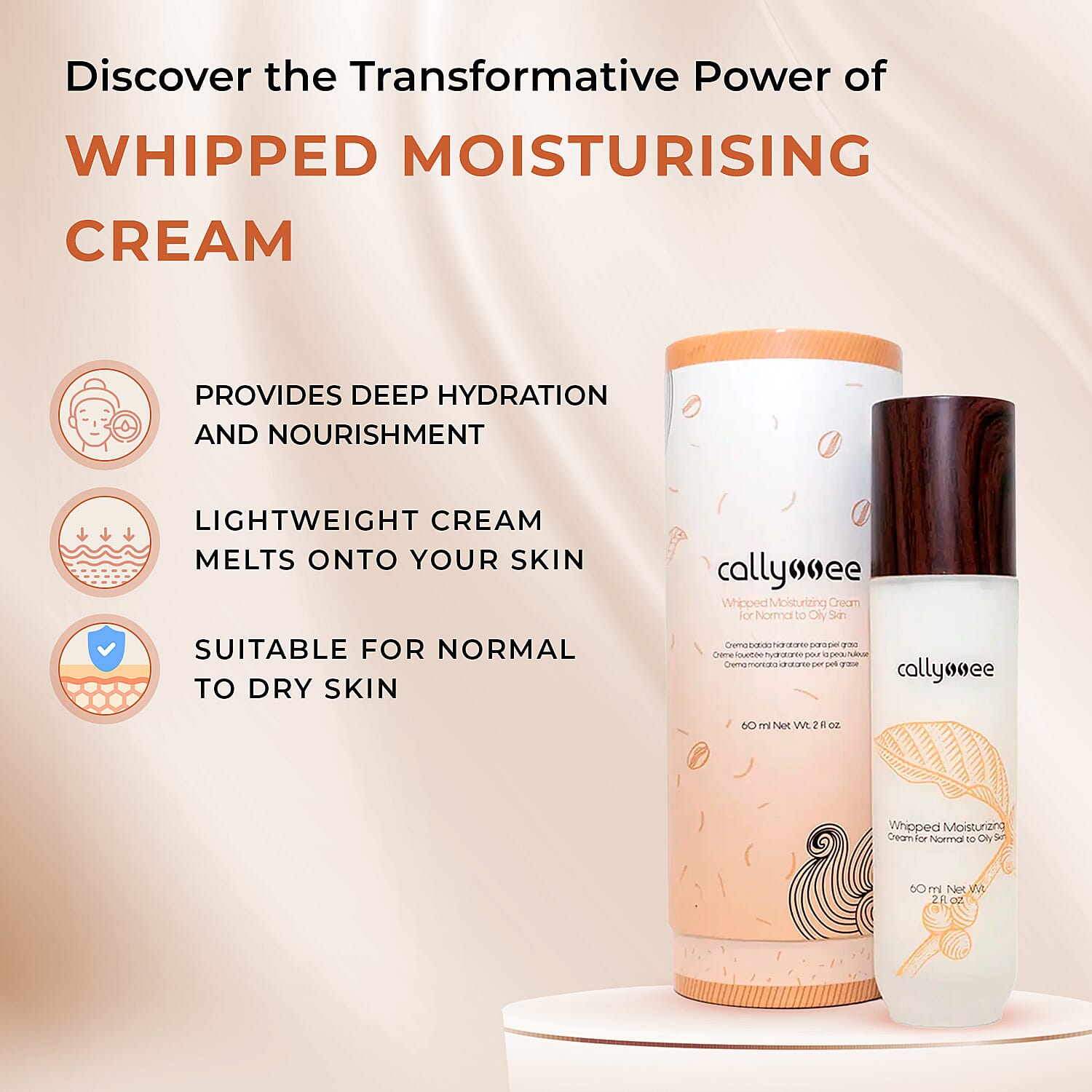 Callyssee Whipped Moisturizing Cream for Normal to Dry Skin