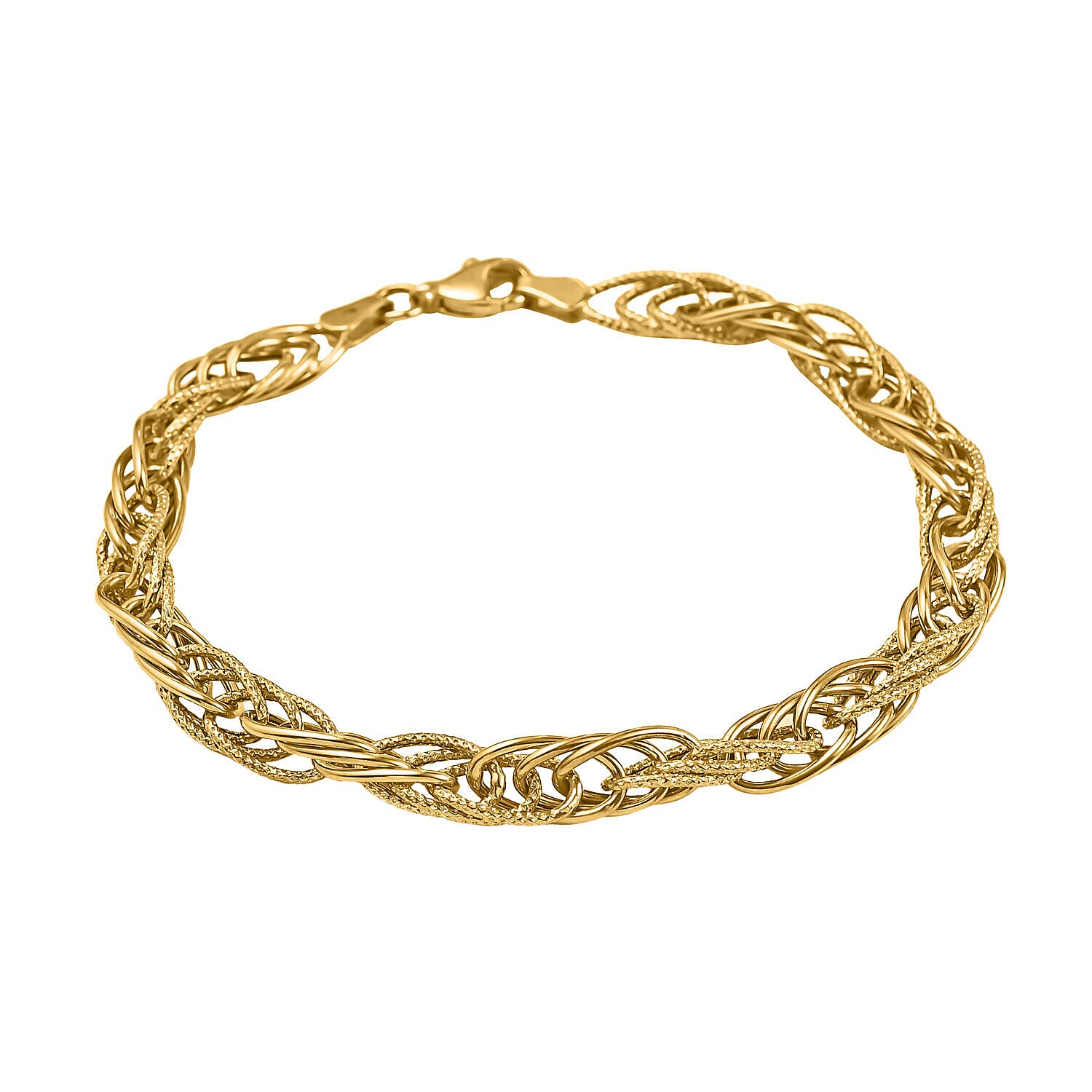 Designer Closeout - 10K Yellow Gold Bracelet (Size - 7.5) with Lobster Clasp, Gold Wt. 4.49 Gms