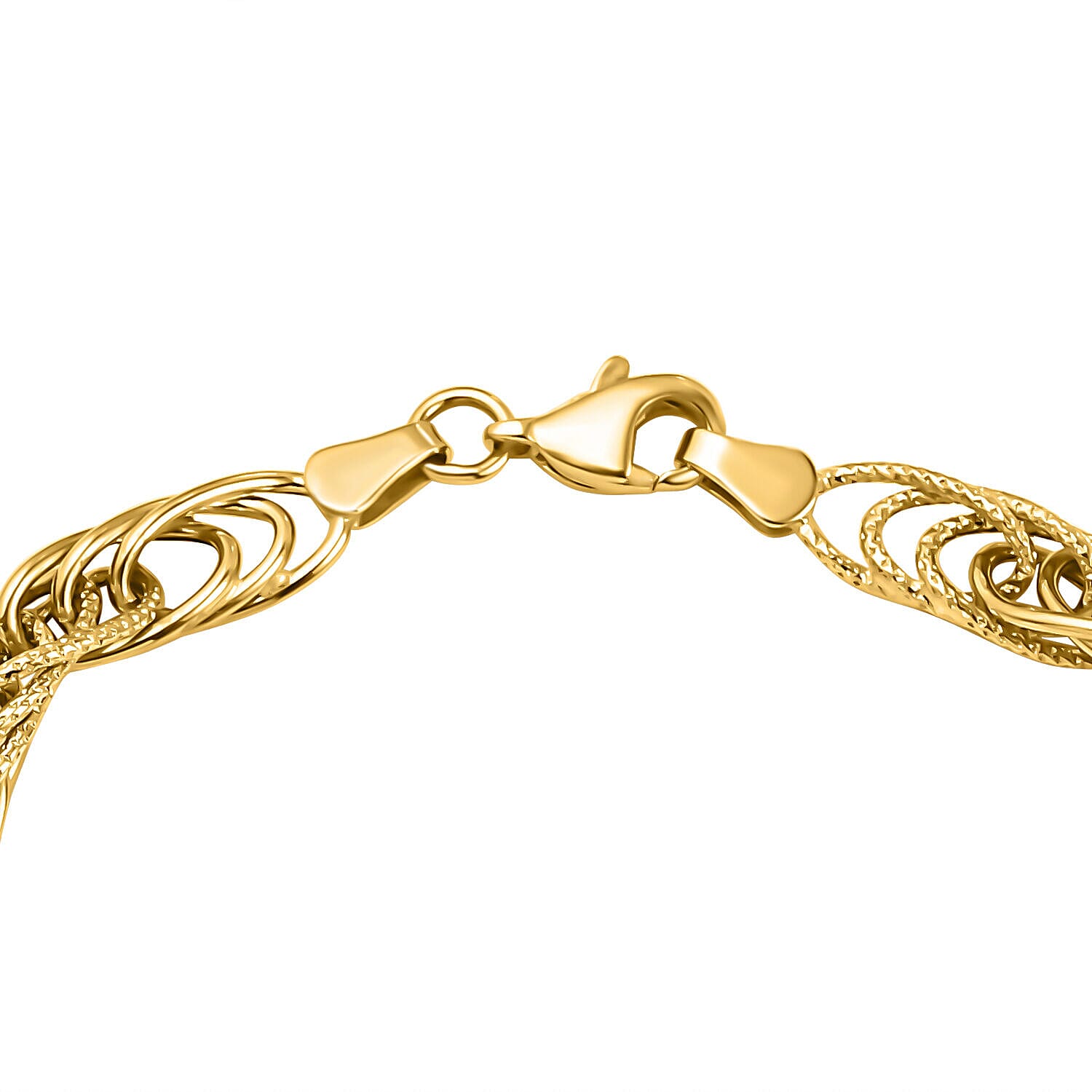 Designer Closeout - 10K Yellow Gold Bracelet (Size - 7.5) with Lobster Clasp, Gold Wt. 4.49 Gms