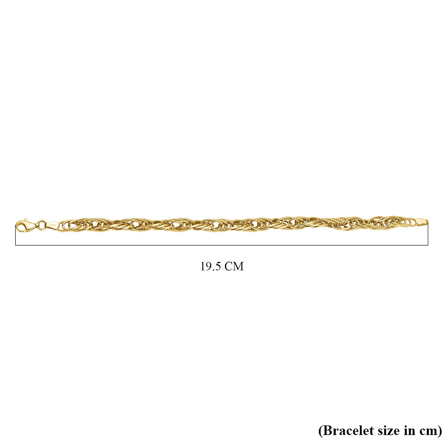 Designer Closeout - 10K Yellow Gold Bracelet (Size - 7.5) with Lobster Clasp, Gold Wt. 4.49 Gms