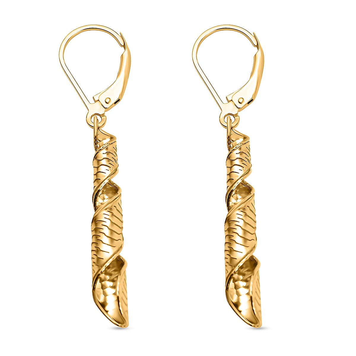 9K Yellow Gold Spiral Earrings