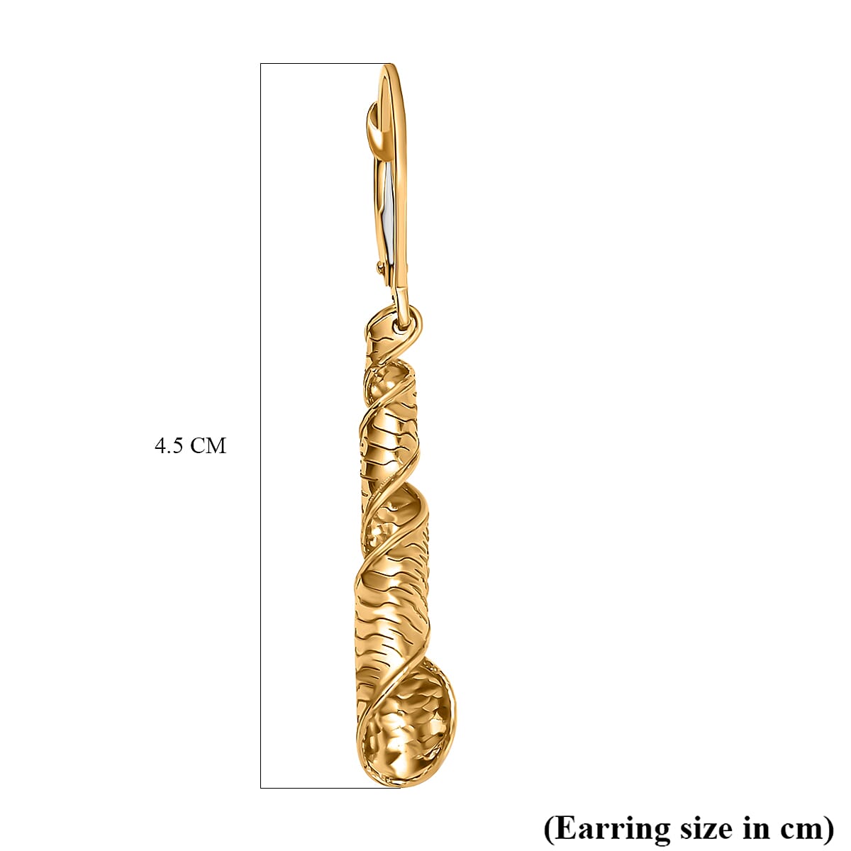 9K Yellow Gold Spiral Earrings
