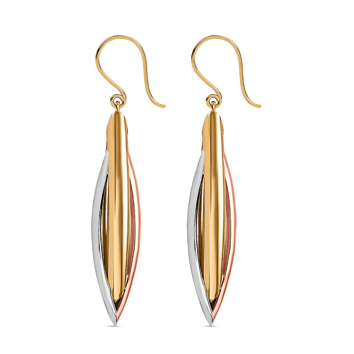 10KT Rise, White & Yellow Gold outlet Earrings