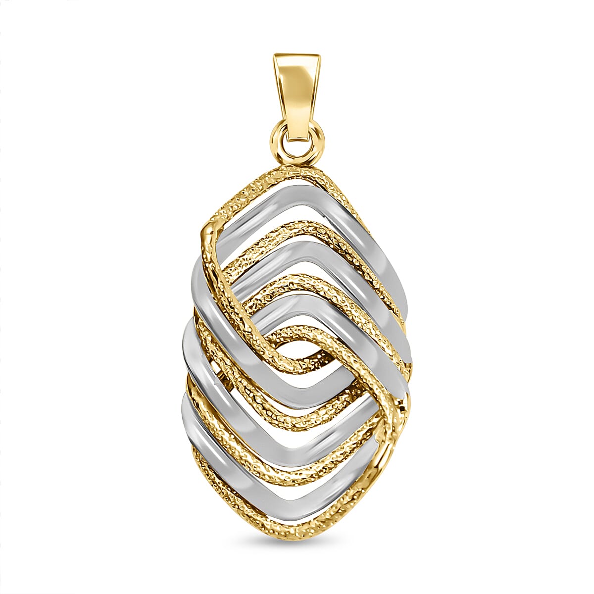 10K White and Yellow Gold Pendant