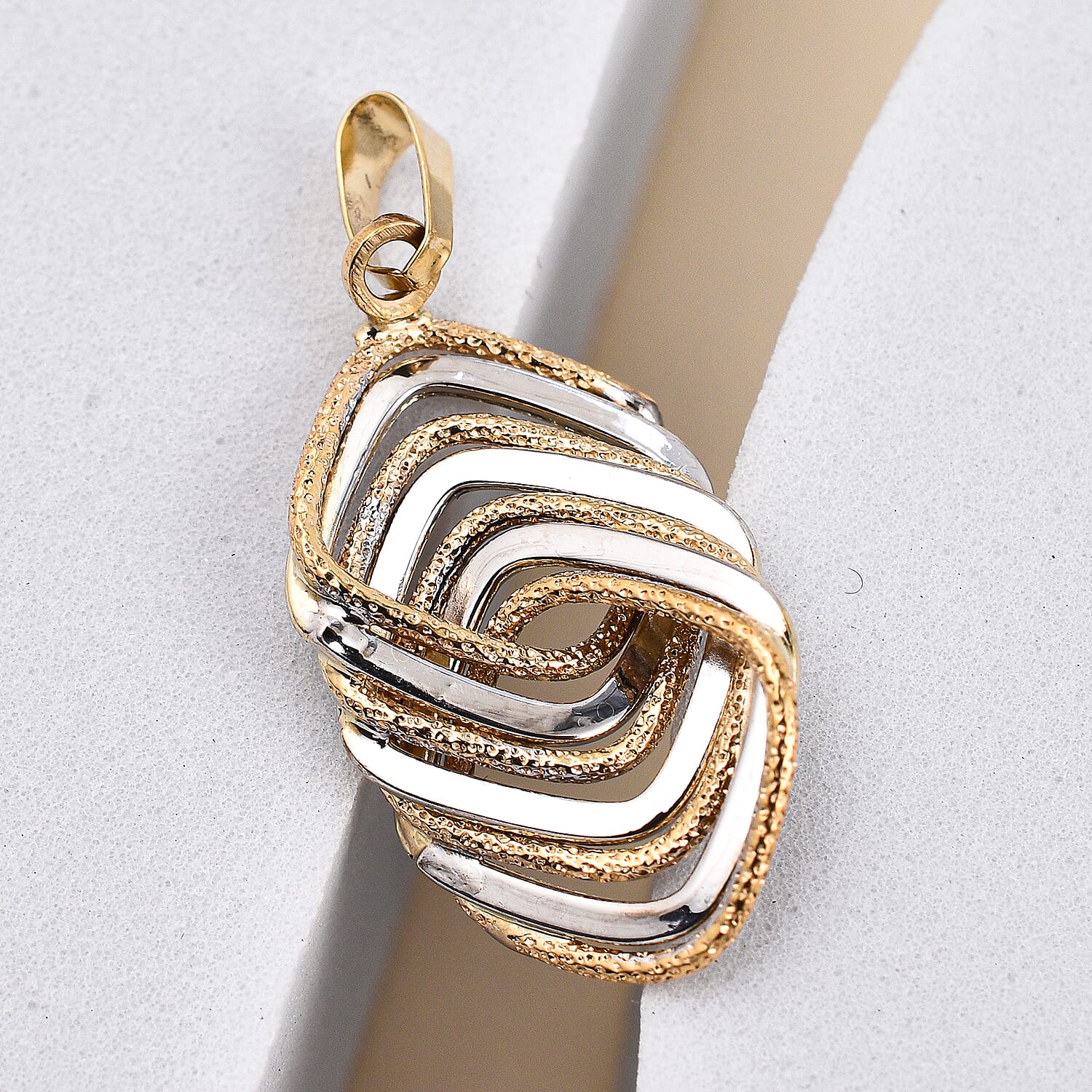 10K White and Yellow Gold Pendant