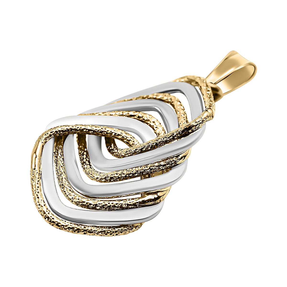 10K White and Yellow Gold Pendant