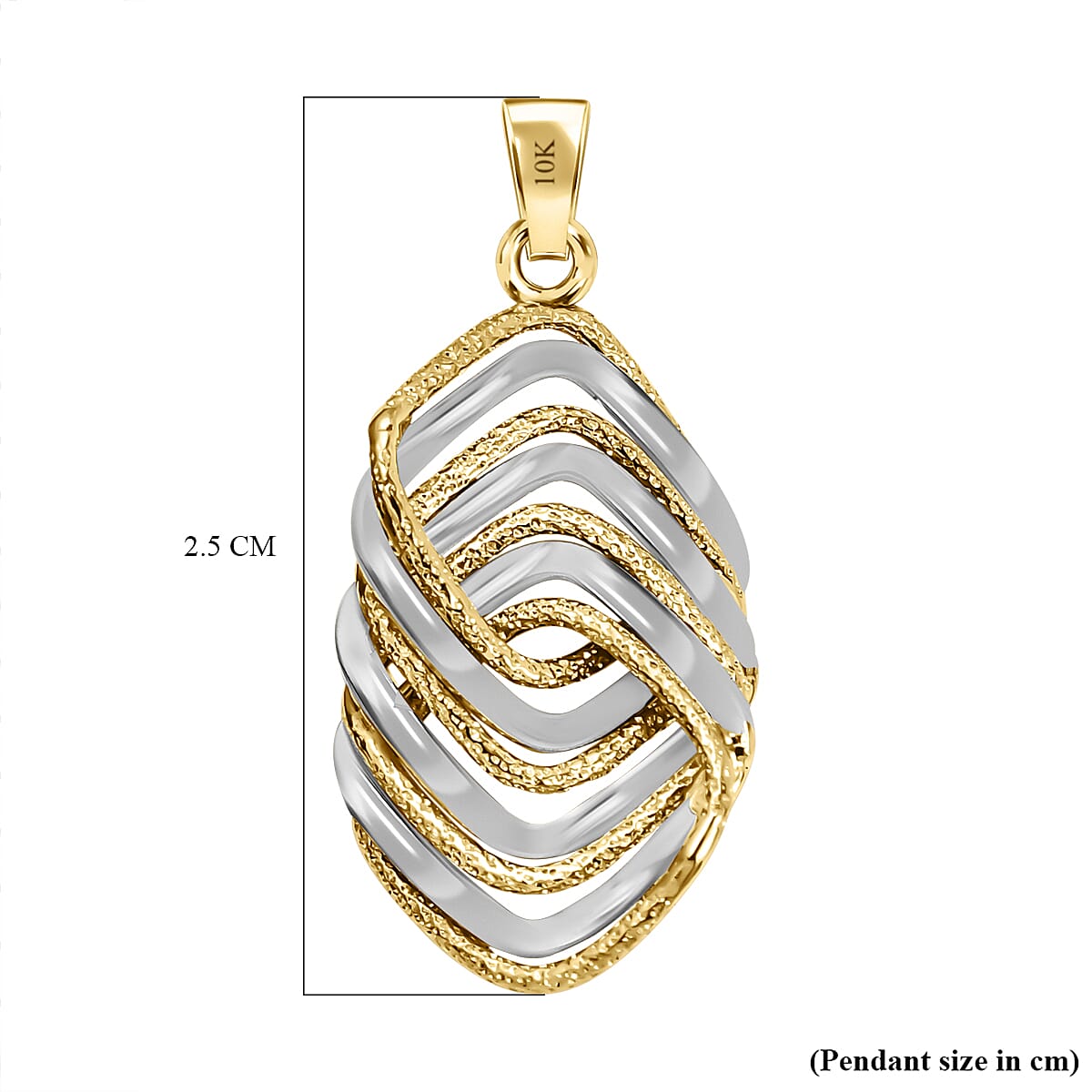 10K White and Yellow Gold Pendant