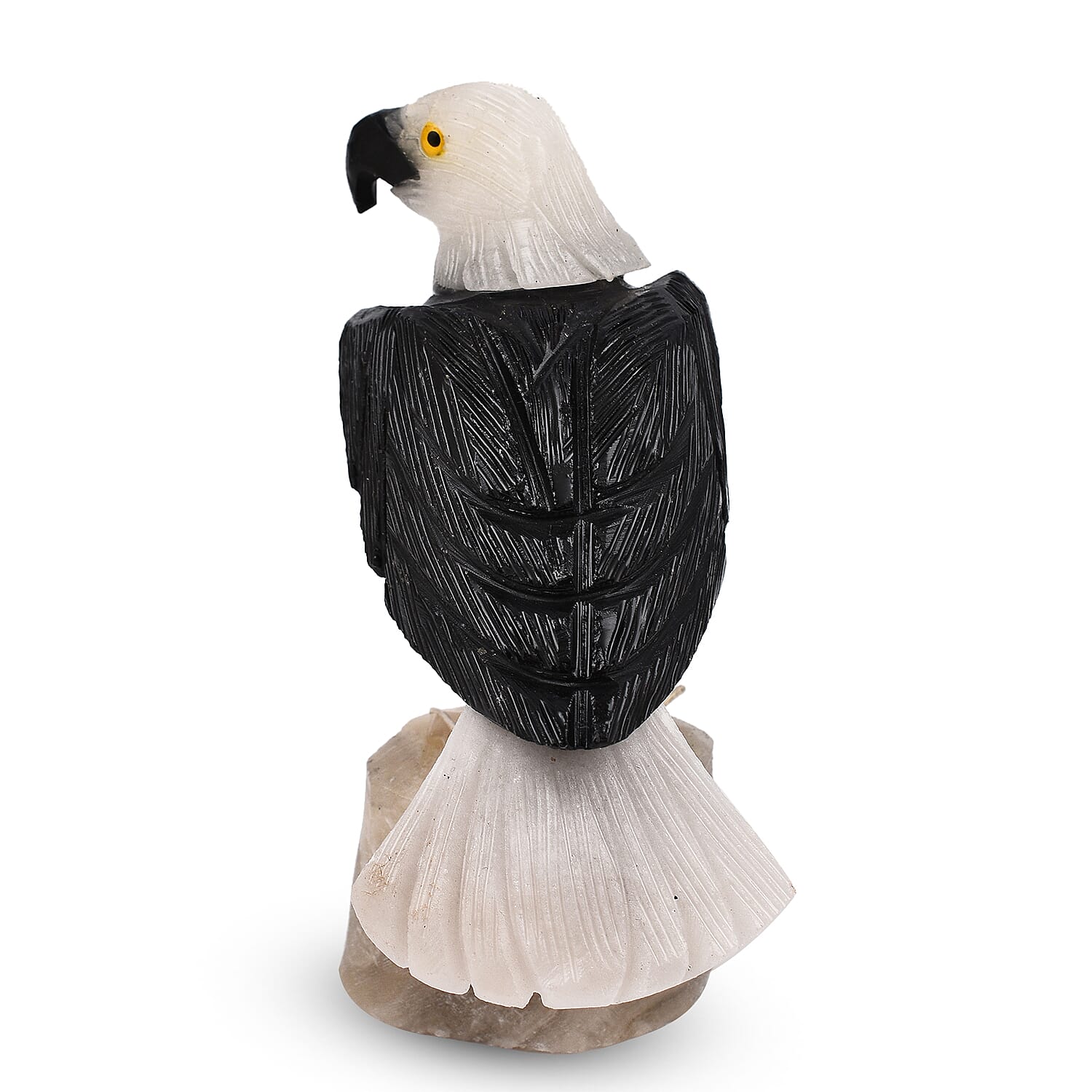Tucson Find - Gem Decor Eagle Bird Figurine (Length 4 cm, Height - 9.5 Cm) - Black