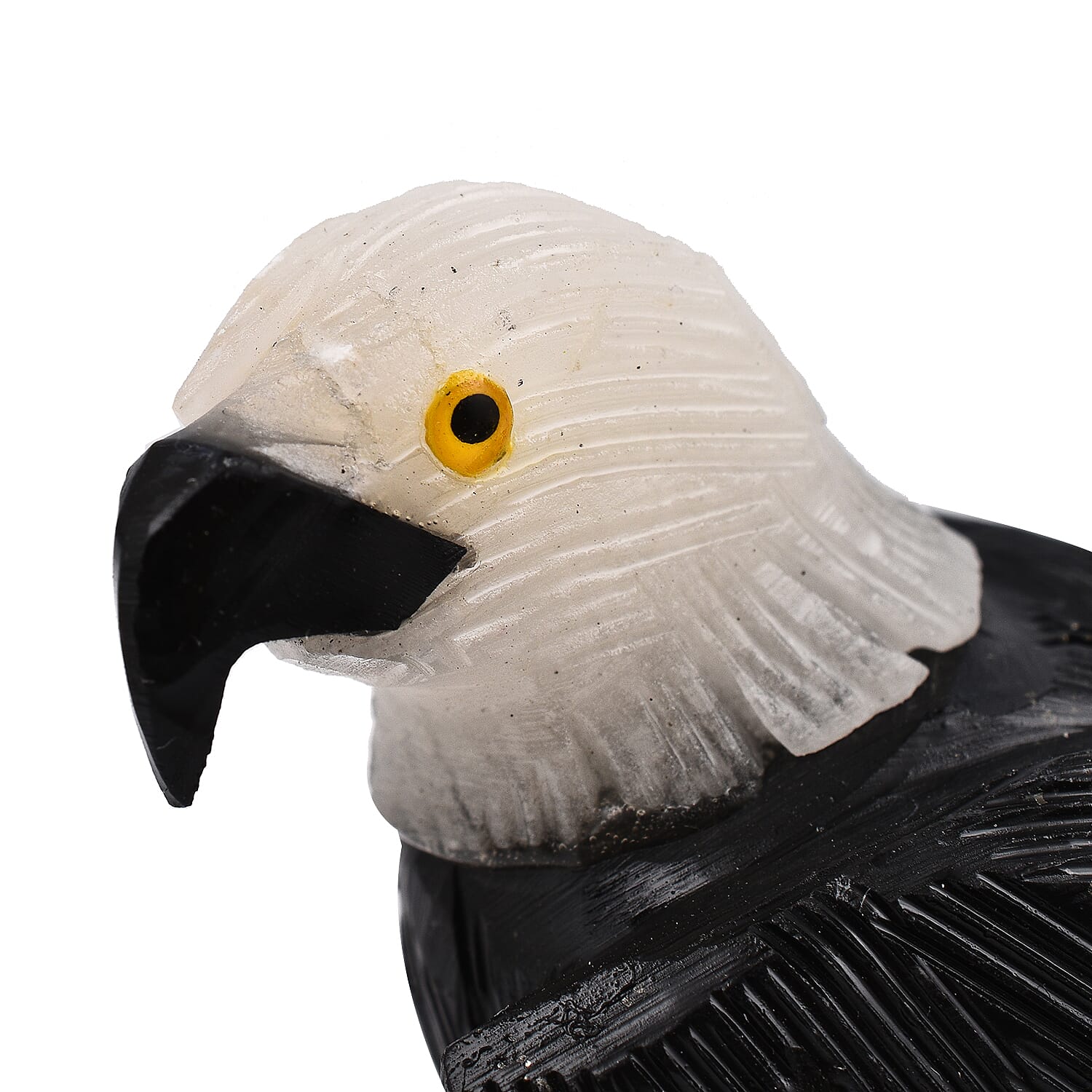Tucson Find - Gem Decor Eagle Bird Figurine (Length 4 cm, Height - 9.5 Cm) - Black