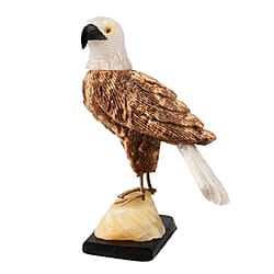 Tucson Find - Gem Decor Eagle Bird Figurine (Length 4 cm, Height - 9.5 Cm) - Black